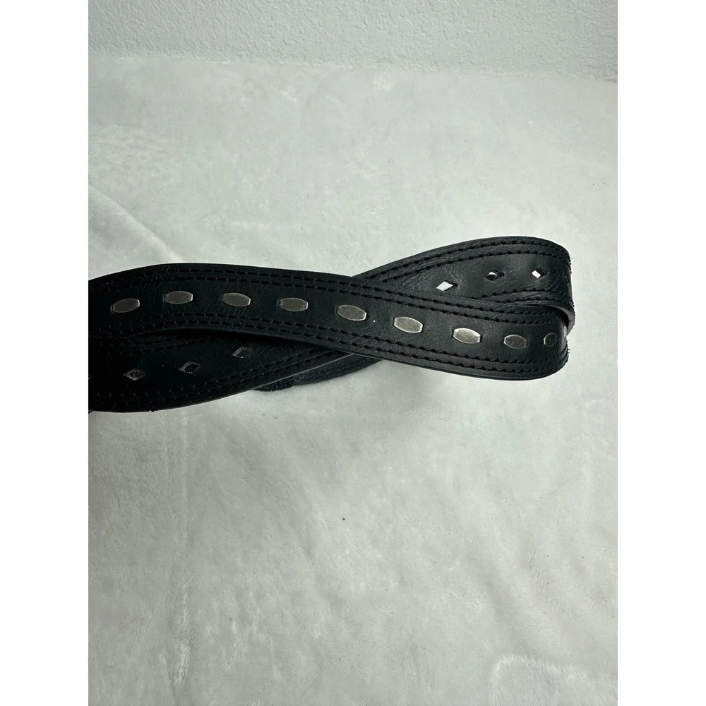Steven by Steve Madden Belt Womens S/M Black Studded Cutout Waist